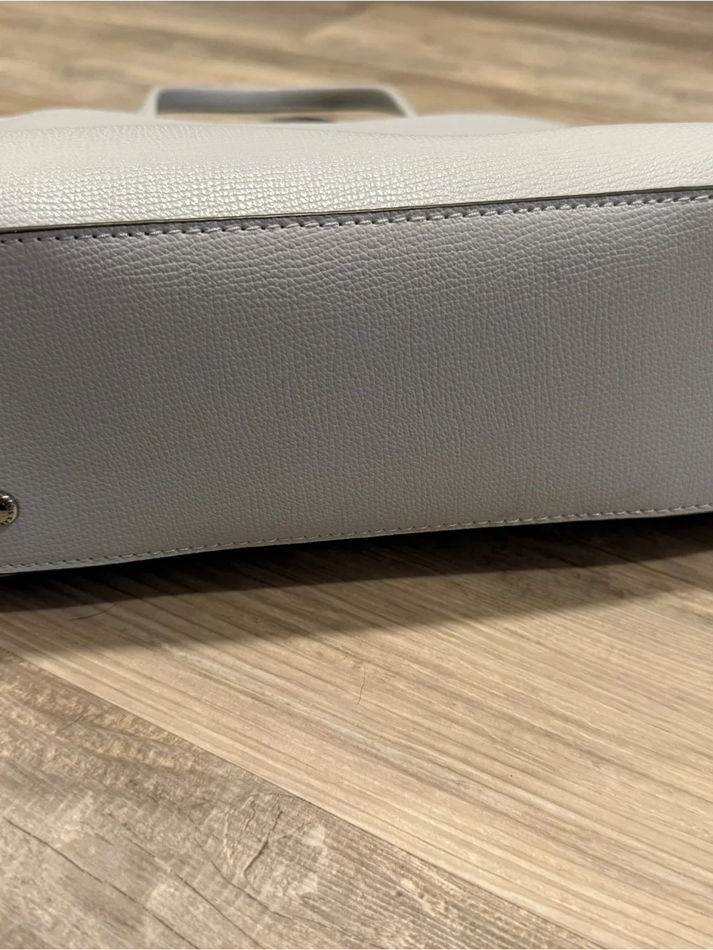 Karl Lagerfeld Paris Grey Leather Tote Bag